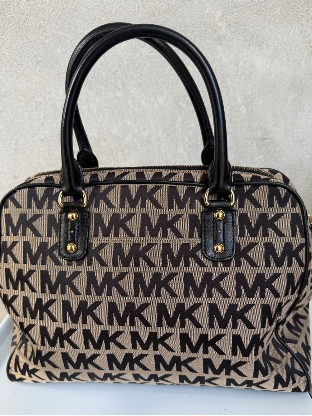 MICHAEL Michael Kors MK Monogram Jacquard Satchel Handbag